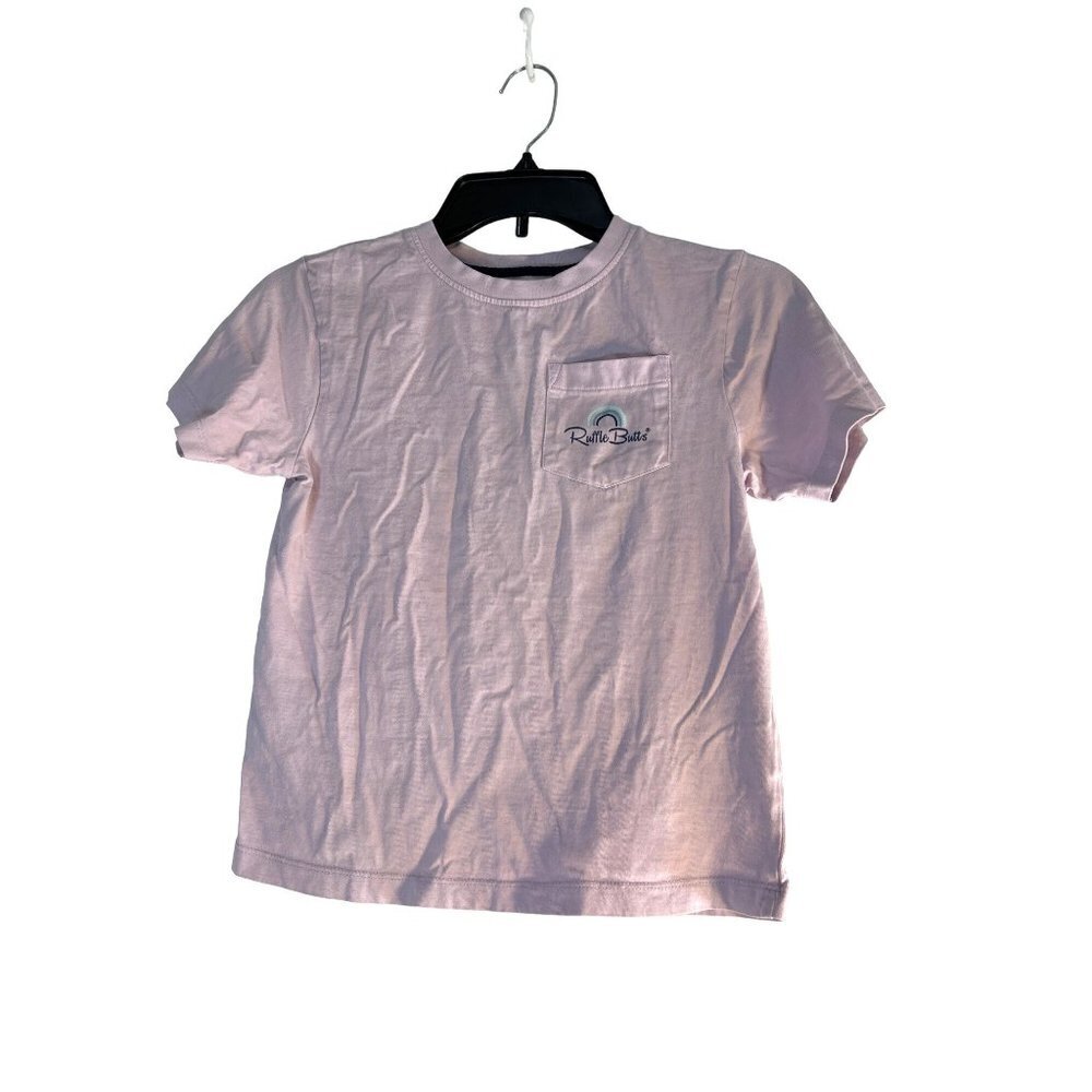 Ruffle Butts Girls Short Sleeve Graphic Tee Purple Size 6/7